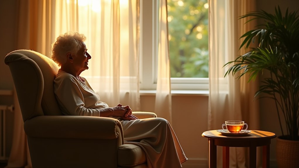 Caregiver offering compassionate companionship to an elderly resident at Savash Private Home Care